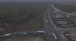 Gigantyczne korki na wyjeździe z Jaworzna