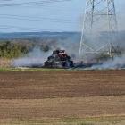 Pożar siana w Jaworznie