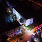 Pożar przy ul. Chopina Boczna w Jaworznie. Zdjęcia nadesłane przez mieszkańca.