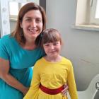 Wiktoria Dąbek z mamą Anną 