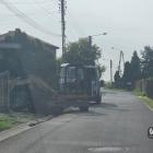 Uszkodzony gazociąg na ulicy Chrzanowskiej