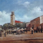 Jaworznicki rynek na pocz. XX wieku (mal. J. Gąsior)