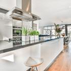 Corner kitchen furniture in modern apartment