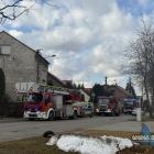 Zadymienie w kominie na ulicy Kasztanowej