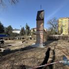 Pracę budowalne na skwerze przed kapliczką gietrzwałdzką