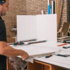 Piece of kitchen furniture in a workshop