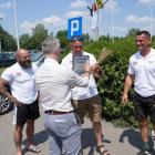 Przywitanie mieszkańców Jaworzna po zdobyciu Mont Blanc