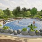 Wizualizacja. Fot. FB Wodny Plac Zabaw w Jaworznie 