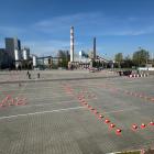 Śląscy policjanci z drogówki w zmaganiach w Jaworznie. Foto Policja Jaworzno