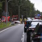 Zderzenie dwóch samochodów na wysokości zjazdu z autostrady w dzielnicy Jeleń.