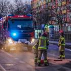 Wyciek śliskiej substancji. Fot: Komenda Miejska Państwowej Straży Pożarnej w Jaworznie