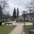 Teren przed dworcem PKP w Szczakowej