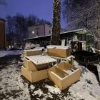  Wiata śmietnikowa przy skrzyżowaniu ul. Radosnej i ul. Powstańców Śląskich