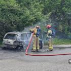 Pożar auta na Pieczyskach