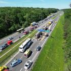 Wypadek na autostradzie A4 w kierunku Katowic. Fot Policja Śląska
