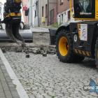 Usuwanie kostki brukowej z ul. św. Barbary