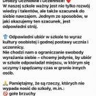 Post ze strony szkoły na FB