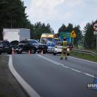 Zderzenie dwóch samochodów na wysokości zjazdu z autostrady w dzielnicy Jeleń.