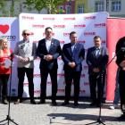 Konferencja na rynku w Jaworznie - promocja akcji rejestracji potencjalnych dawców szpiku