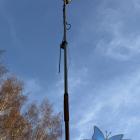 Zniszczone oświetlenie na stadionie LKS Ciężkowianka Jaworzno