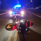 Wypadek motocyklisty na ul. Krakowskiej. Fot: KMP Jaworzno