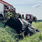 Samochód kilkukrotnie dachował na autostradzie A4