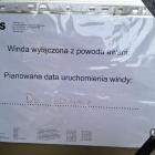Informacja o awarii windy 