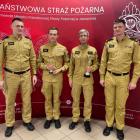 Jaworzniccy strażacy w VIII Biegu po schodach na Collegium Altum. Fot: KM PSP w Jaworznie