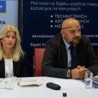 od lewej: Monika Dudek - koordynator projektu, Wojciech Wasilewski - dyrektor Parku...