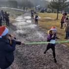 SPL Jaworzno podczas biegu mikołajkowego w Jaworznie