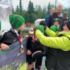 Górnik Jaworzno na podium. Fot: od Filipa Koralika