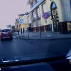Niebezpieczna sytuacja na ulicy Grunwaldzkiej. Honda nie ustąpiła pierwszeństwa pieszemu
