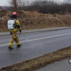 Czyszczenie Drogi przez Straż pożarną