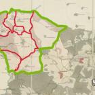Jaworzno w połowie XIX wieku- wyraźne granice części składowych (gistoria.pl)