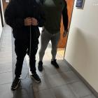 Zatrzymanie mężczyzn po naruszeniu miru domowego. Fot: KMP Jaworzno