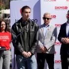 Konferencja na rynku w Jaworznie - promocja akcji rejestracji potencjalnych dawców szpiku