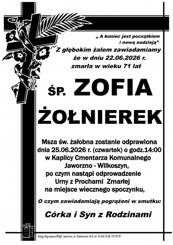 ZOFIA ŻOŁNIEREK