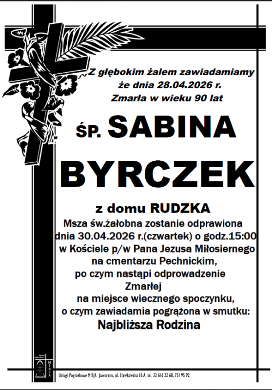 SABINA BYRCZEK Z DOMU RUDZKA