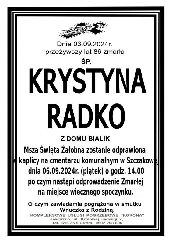 KRYSTYNA RADKO