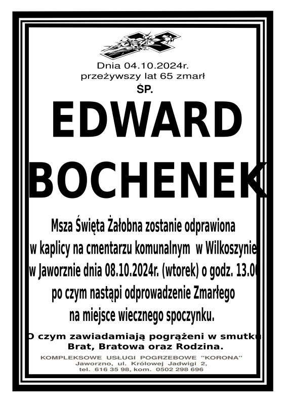 EDWARD BOCHENEK
