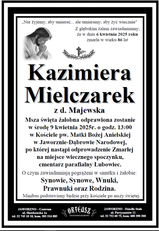 KAZIMIERA MIELCZAREK Z DOMU MAJEWSKA