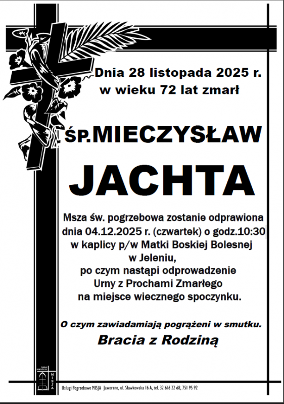MIECZYSŁAW JACHTA