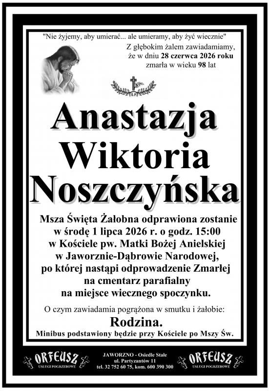 ANASTAZJA WIKTORIA  NOSZCZYŃSKA