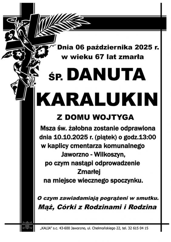 DANUTA  KARALUKIN Z DOMU WOJTYGA