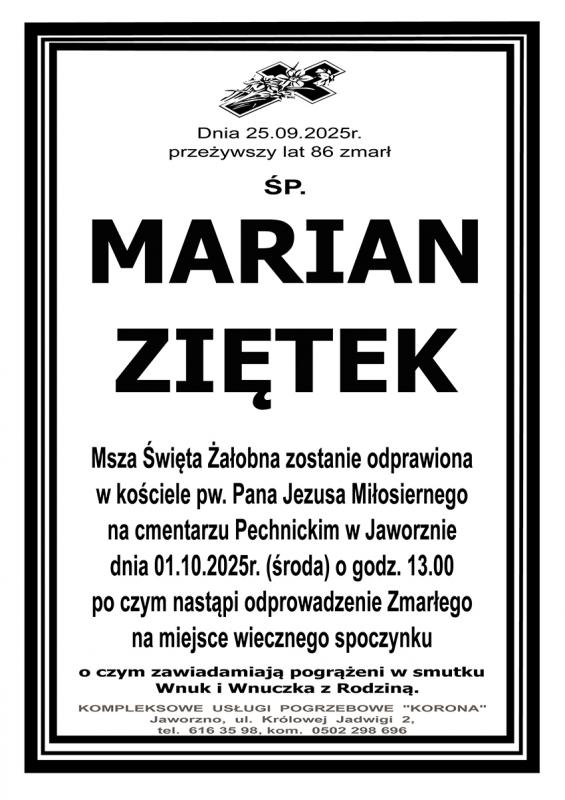 MARIAN ZIĘTEK