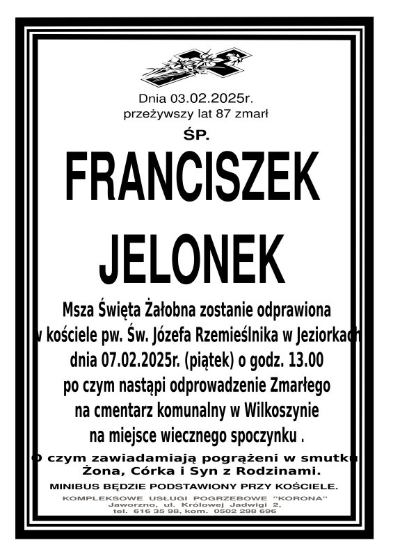 FRANCISZEK JELONEK 