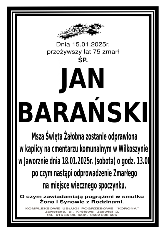 JAN BARAŃSKI