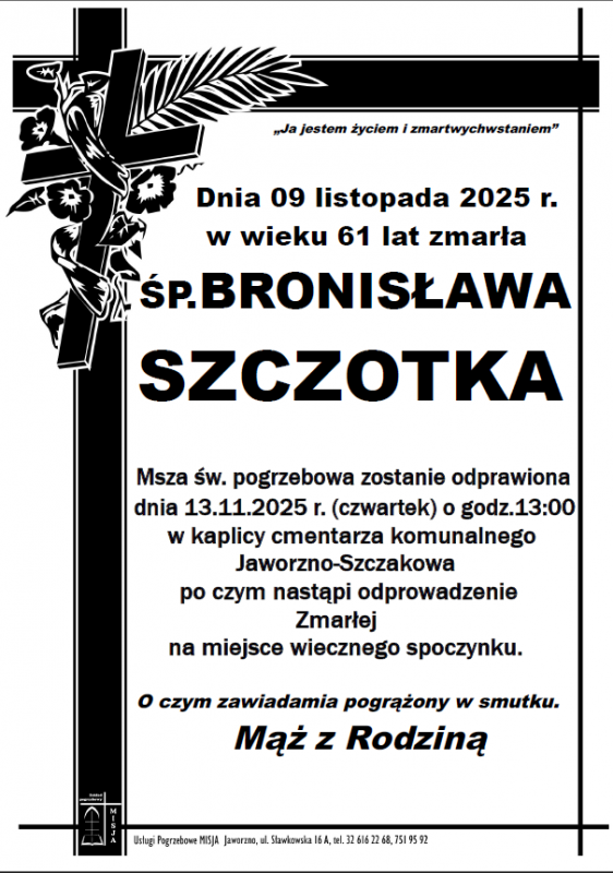 BRONISŁAWA SZCZOTKA