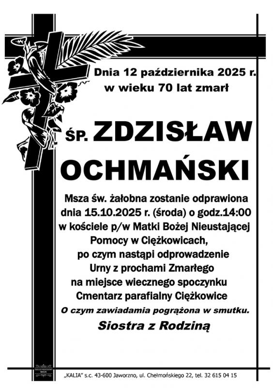 ZDZISŁAW OCHMAŃSKI