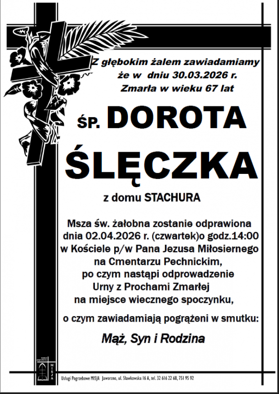DOROTA ŚLĘCZKA Z DOMU STACHURA